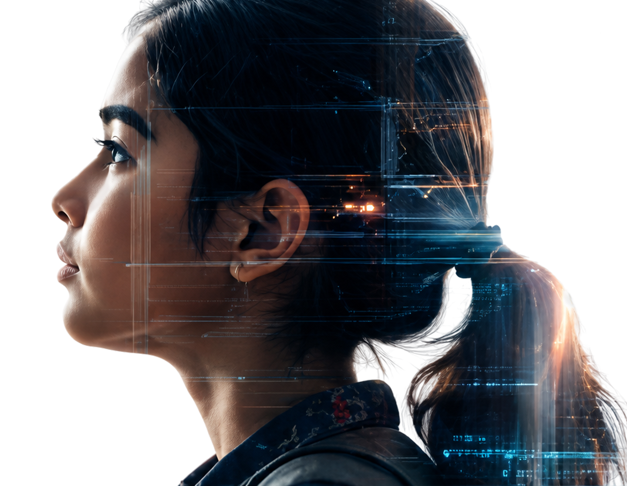Student looking toward the future